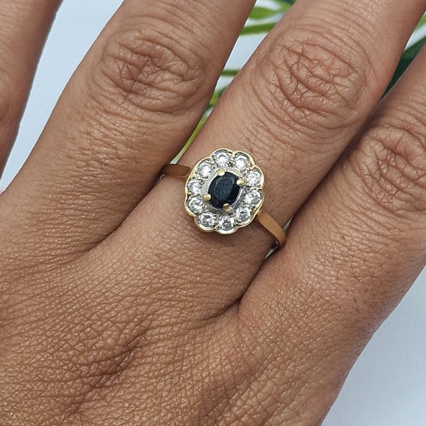 Bague Marguerite en Or Jaune 18K - Taille 58