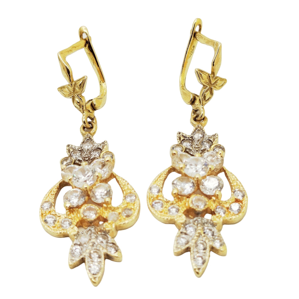 Boucles d'oreilles en Or jaune 18 carats - 10.31 grs