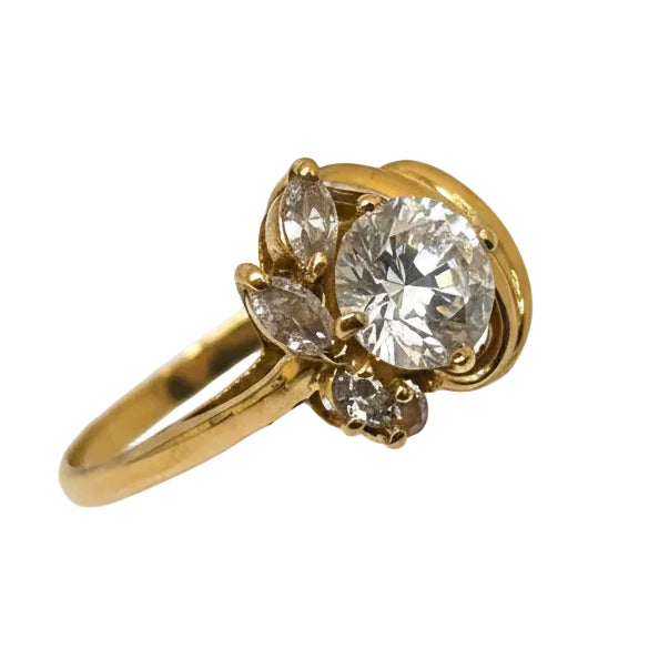 Bagues en Or Jaune avec Oxydes de Zircon 18K