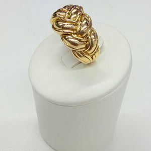 Bague tressée en or jaune 18k - taille 50 - 10.49 G