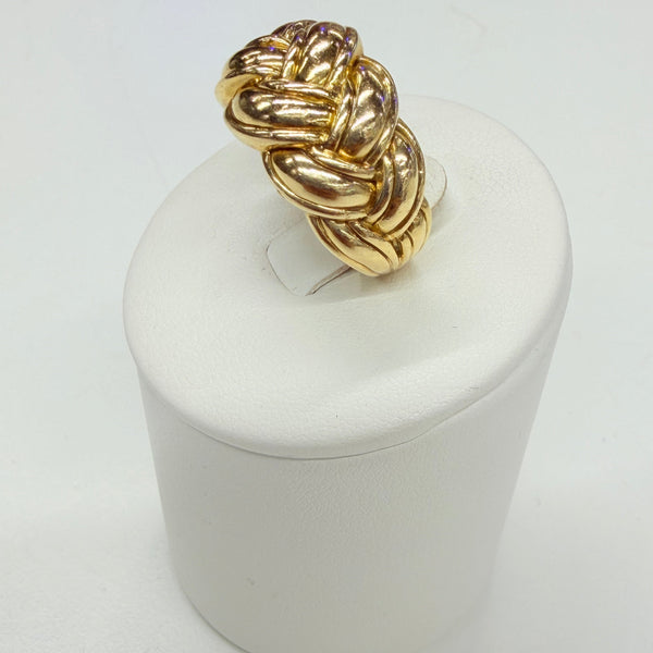 Bague tressée en or jaune 18k - taille 50 - 10.49 G