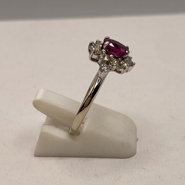 Bague Marguerite en Or Blanc 18 Carats - Taille 54,5