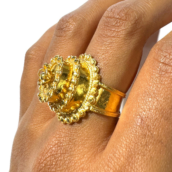 Bague ancienne en Or Jaune 21 k