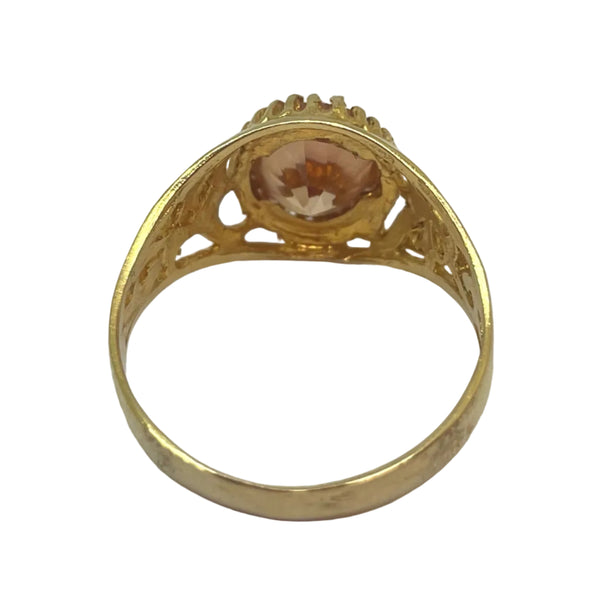 Bague Chevalière Or Jaune avec Oxyde 18K - 4Grs - T58