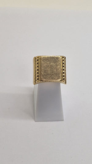 Bague Chevalière en Or Jaune 18K Taille-67