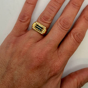 Sublime Bague Tank en Or Jaune 18K - Taille 50 - 7.5g