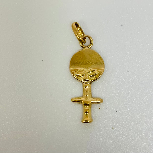 Pendentif Symbole Femme en Or Jaune 18K