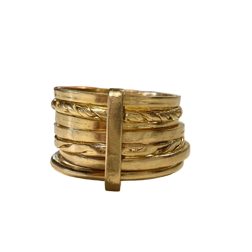 Bague Semainier Or Jaune 18K - 9.23 Grs - Taille 60