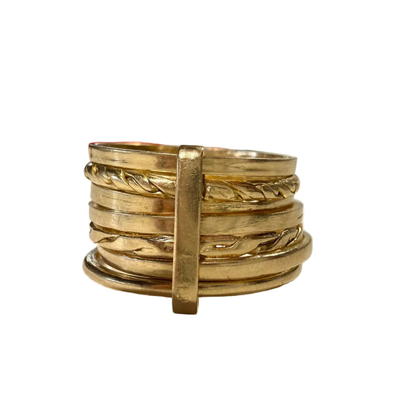 Bague Semainier Or Jaune 18K - 9.23 Grs - Taille 60