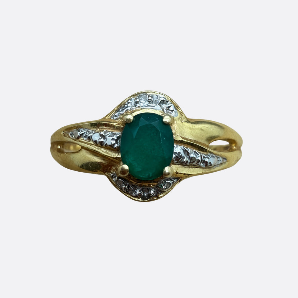 Bague en Or Jaune 18K Oxyde de Zirconium 1.72 Grs T 56