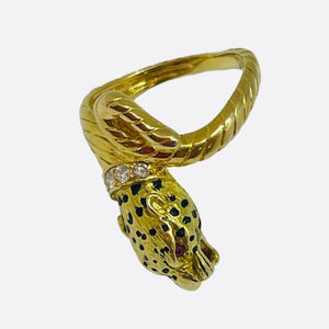 Bagues Panthère Or Jaune 18 K - 5.70 G