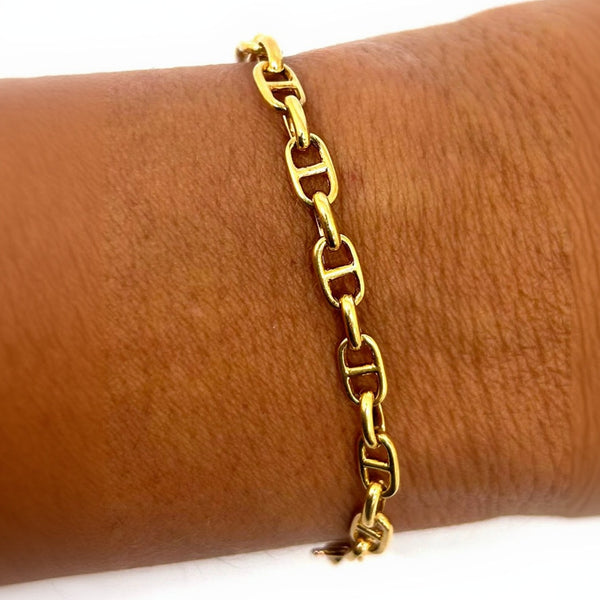 Bracelet Maillon Marine Or Jaune 18 Carats