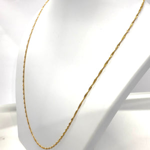 Collier Torsadée en Or Jaune 24k 4.34 Grs