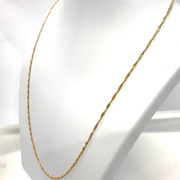 Collier Torsadée en Or Jaune 24k 4.34 Grs