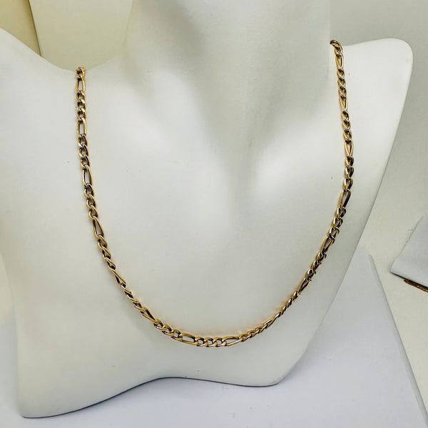 Sautoir en Or Jaune 18K – Maille Figaro, 65 cm, 11.60 Grs