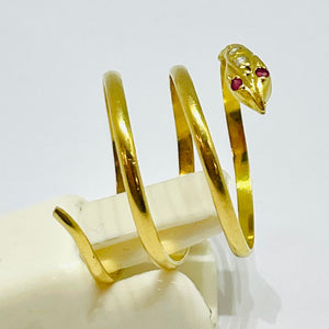 Bague spirale en Or Jaune 18K - Taille 56 - 2.87g