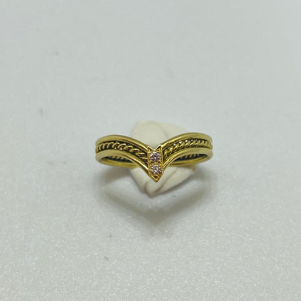 Bague en or jaune 18K Taille-50
