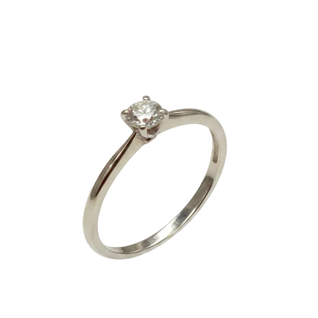Bague Solitaire Diamant Or Blanc 18K - 1.15Grs - T47