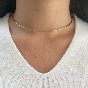 Collier Jonc Rigide en Or Jaune 18 Carats