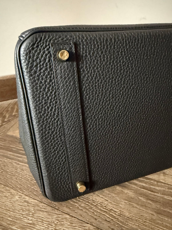 Sac à main Hermès Birkin 40 en cuir noir
