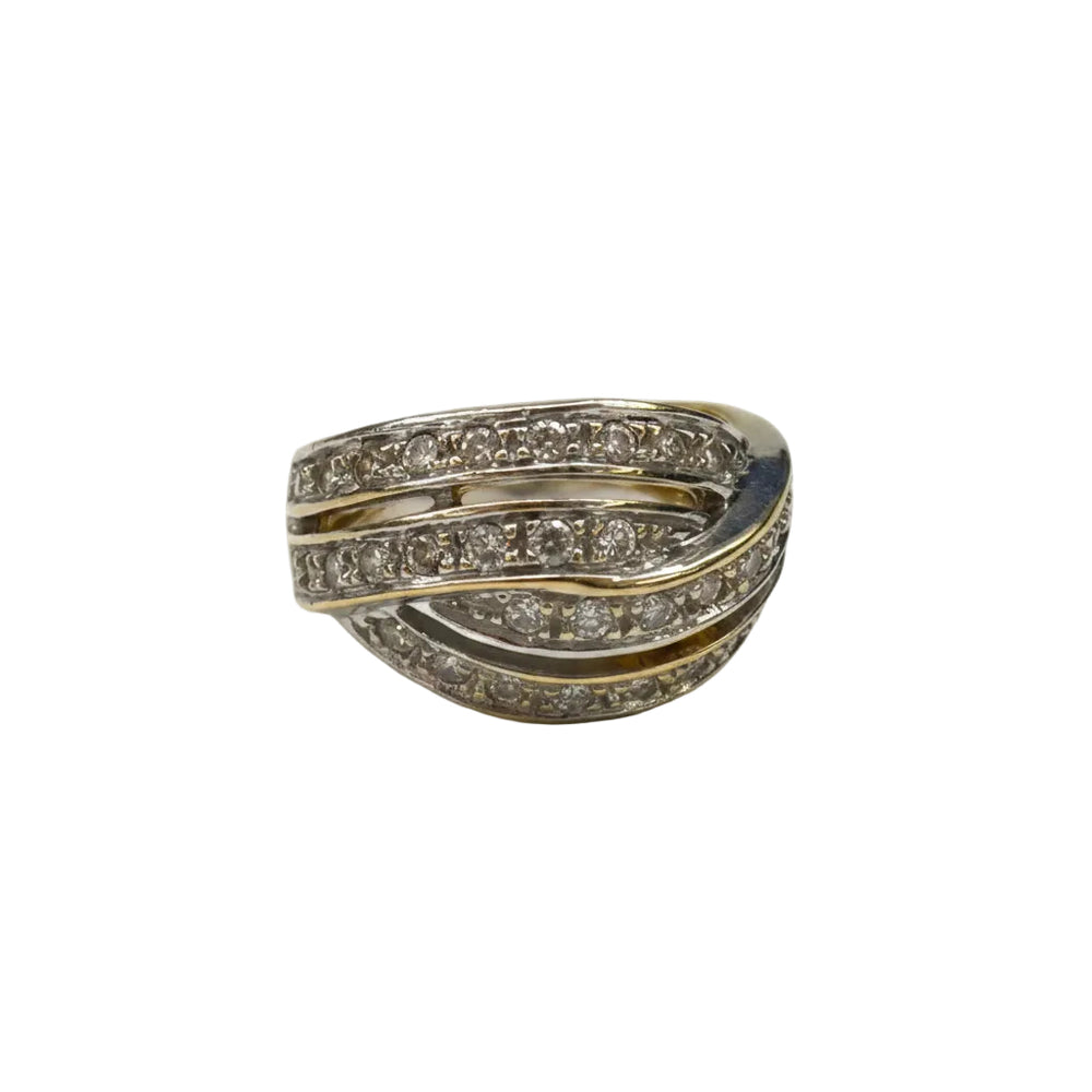 Bagues en Or Jaune 18k avec Oxyde de  Zirconium