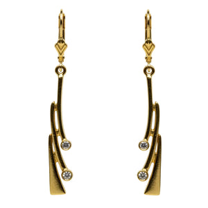 Boucles d'oreilles Dormeuses Or Jaune 18k