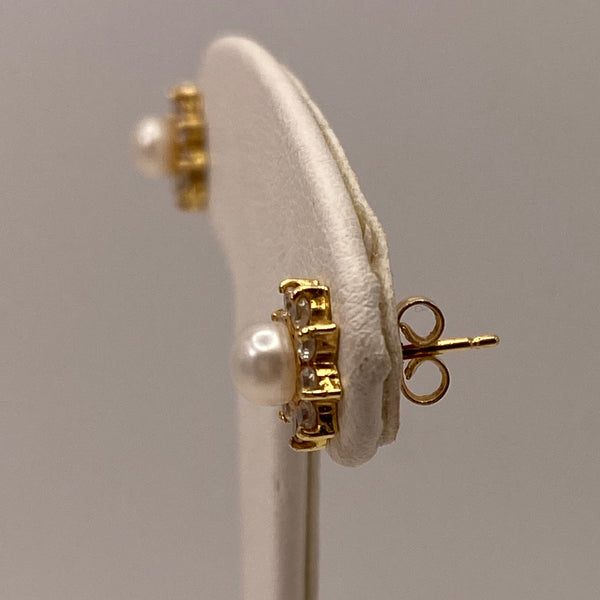 Boucles d'oreilles clou en Or jaune 18K - 1.45G