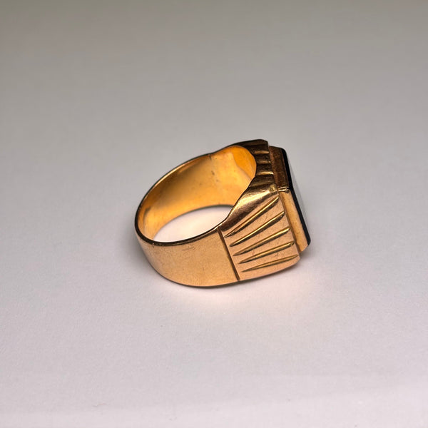 Chevalière en or jaune 18K Taille-61