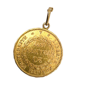 Pendentif Or Jaune Porte Pièce