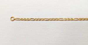 Bracelet Maille Figaro Or Jaune 18K 2.06 Grs