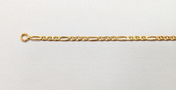 Bracelet Maille Figaro Or Jaune 18K 2.06 Grs