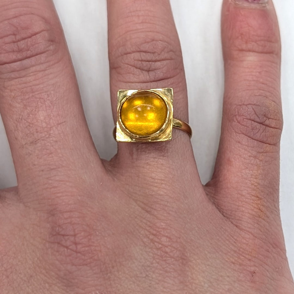 Bague en Or Jaune 18K - Taille 48 - 3.96 Grs