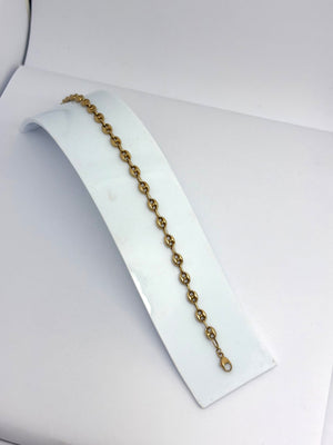 Bracelet Maille Grain de Café Or Jaune 18 K - 6.11 G