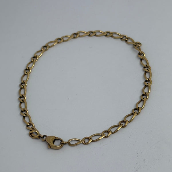 Bracelet Maille Figaro en Or Jaune 18K - 6.52G