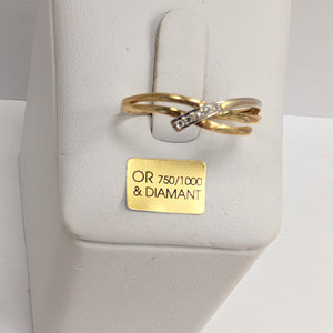 Bague en Or Jaune 18K Taille-55