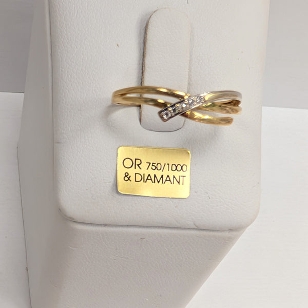 Bague en Or Jaune 18K Taille-55
