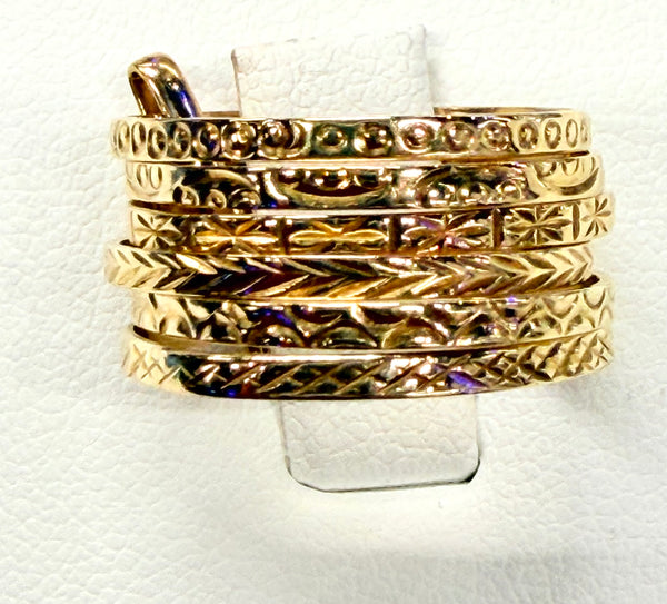 Bague Semainier en Or Jaune 18k - 5.11 G