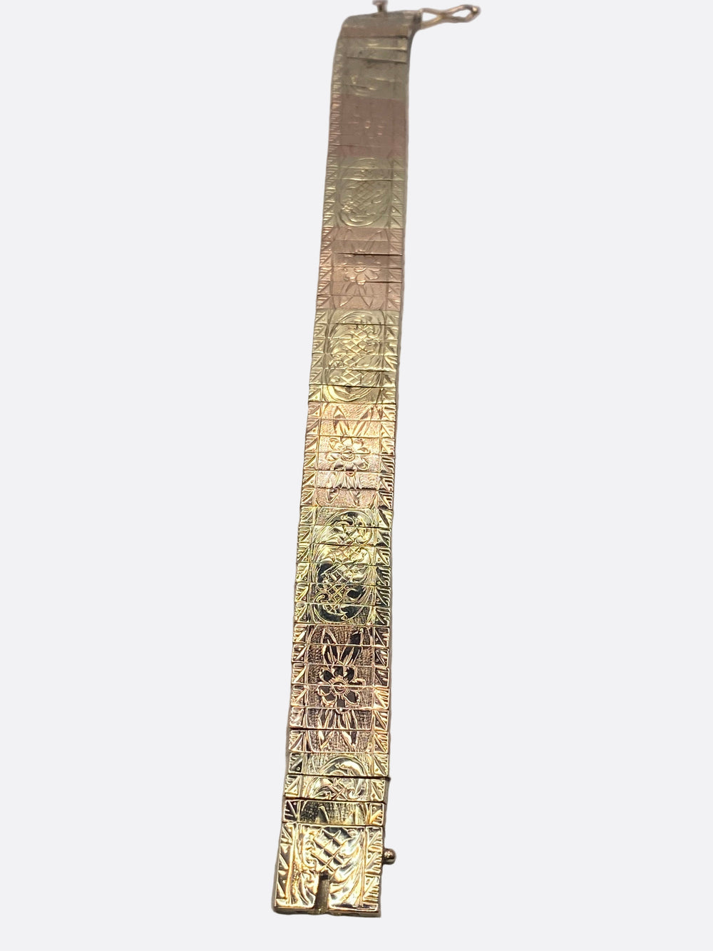 Bracelet Manchette en Or Jaune et Or Rose 585 - 17 G