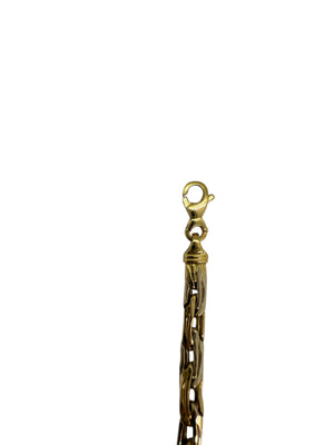 Collier Ras du Cou Or Jaune 18K Maille Haricot