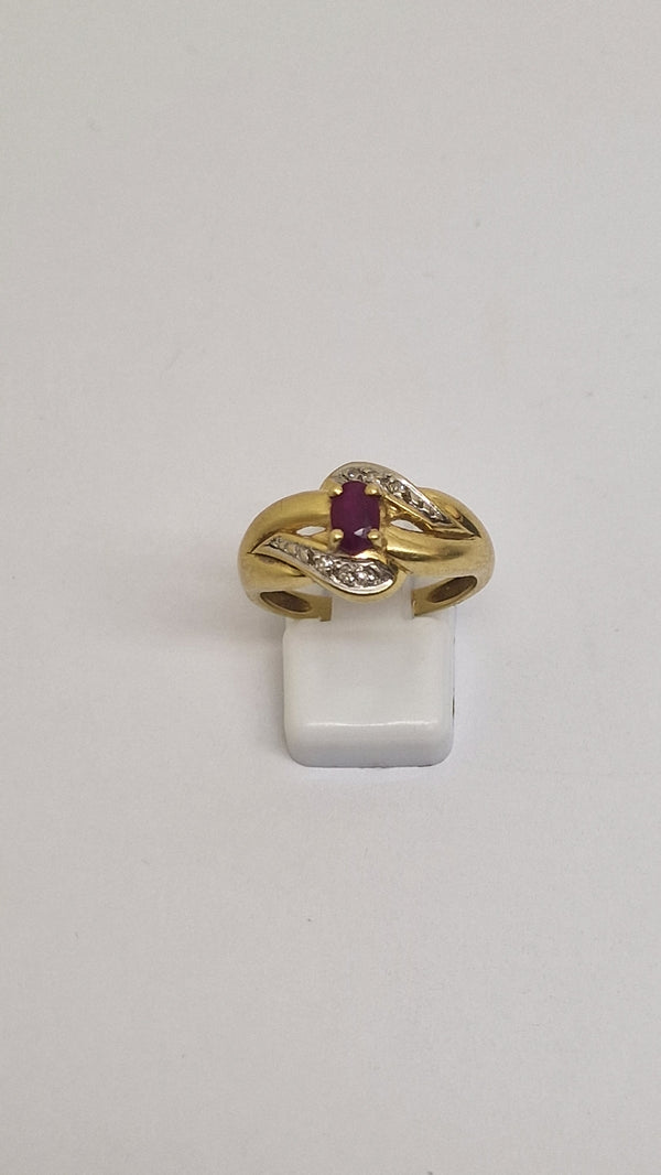Bague en Or Jaune 18K Taille-57
