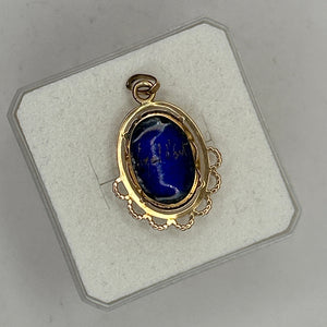 Pendentif Médaille en Or Jaune 18K Femme Espagnole Émail d'Art