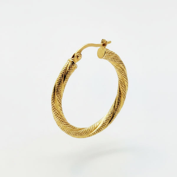 Boucles d'oreilles créoles or jaune 18 K - 2.53 Grs