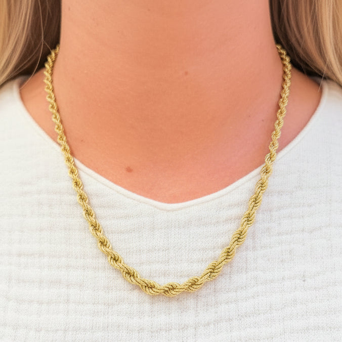 Collier Ras du Cou en Or Jaune 18k - 16.78 G