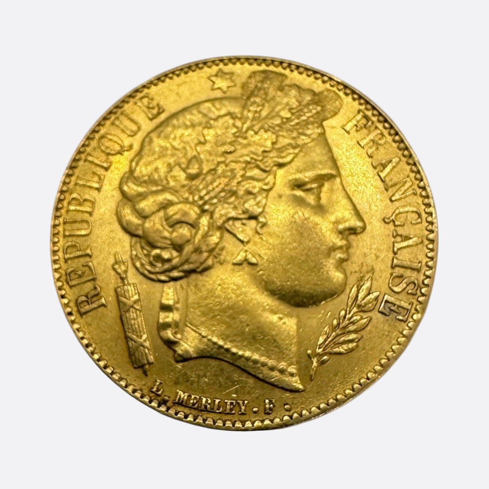 Pièce en Or jaune 20K - Francs Cérès 1851- 6.43g