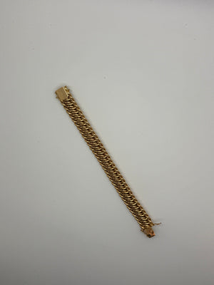 Bracelet Gourmette en Or Jaune 18K - 32.11g