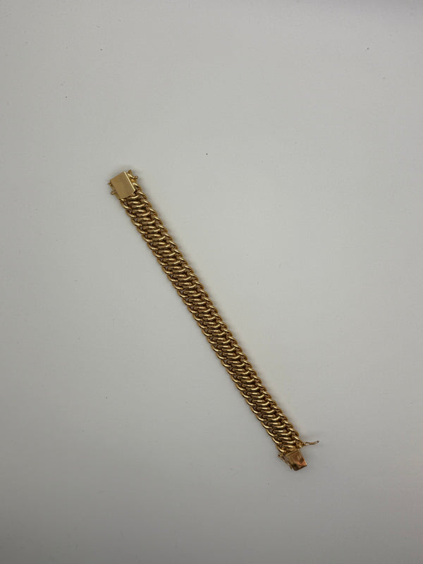Bracelet Gourmette en Or Jaune 18K - 32.11g