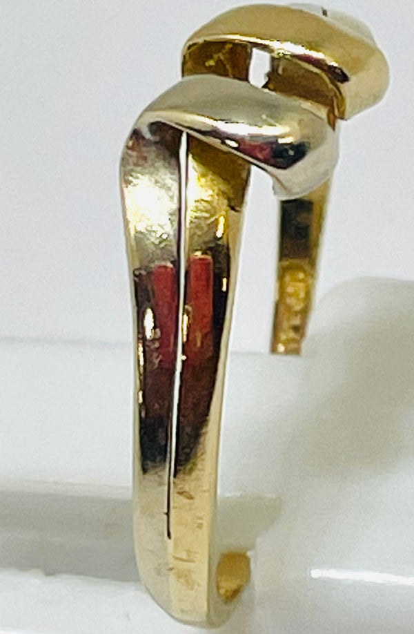 Bague entremêlée en or 18 carats, taille 55