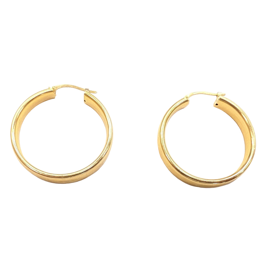 Boucles d'oreilles créoles en or jaune 18K - 5.85 Grs