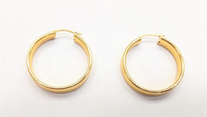 Boucles d'oreilles créoles en or jaune 18K 5.85 Grs