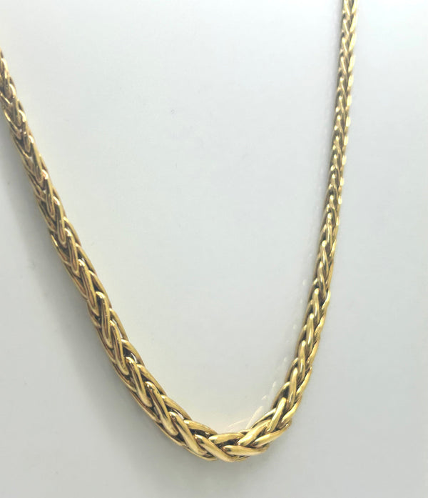 Collier maille palmier en or jaune 18 carats
